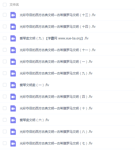 南开大学古希腊罗马史专题27讲王敦书主讲视频课程大学生